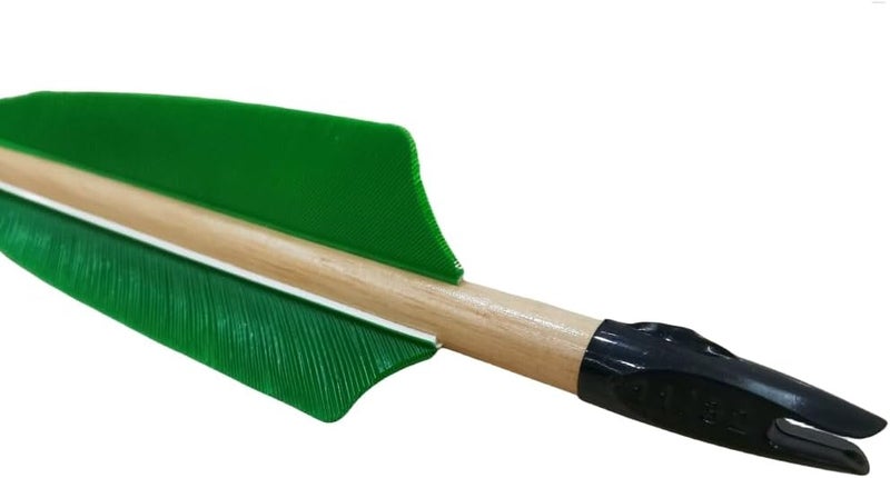 PG1ARCHERY 32INCH Archery Wooden Arrows Practice Target Arrows for Longbow Recurve Bow (Pack of 12) - Image 5